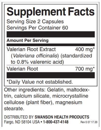 Extrait de racine de valériane 400 mg - 120 capsules