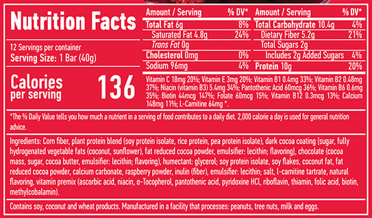 Boîte à barres végétalien/12 x 40 g - 0,500 kg