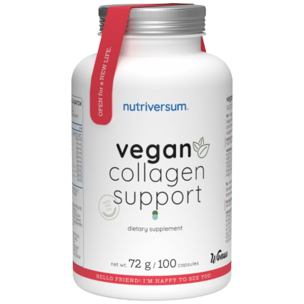 Support de collagène végétalien/avec acide hyaluronique et acides aminés - 100 capsules