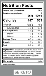 Chocolate keto végétalien | 70% de cacao - 80 grammes