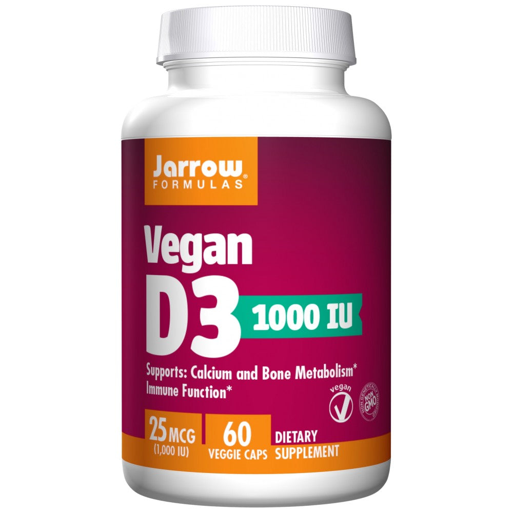 Vitamine végétalienne D3 1000 UI 60 Capsules