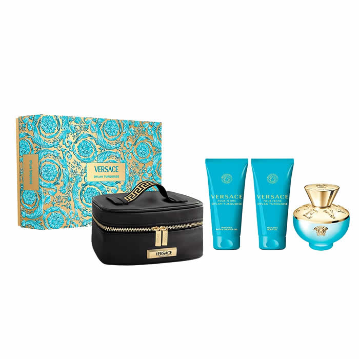 <tc>VERSACE</tc> Dylan Torquoise Eau De Toilette Vaporisateur 100 ml Coffret 4 Pièces