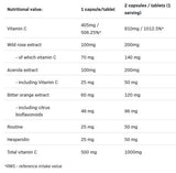 VIT C 5 Formulaires | Matrice de vitamine C - 100 capsules