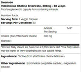 Vitacholine choline Bitartrate 300 mg 60 capsules