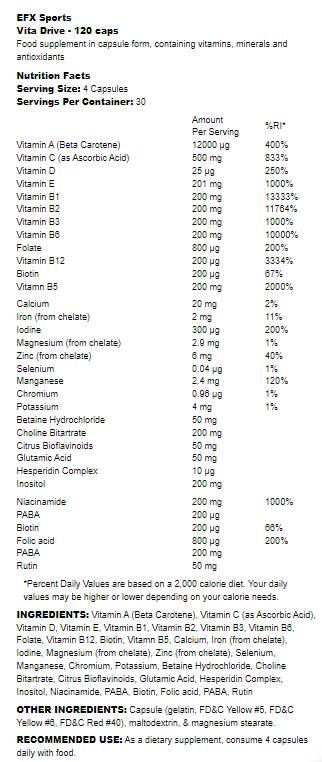 Vitadrive - 120 capsules