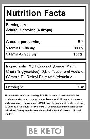 Vitamine A + E en gouttes - 30 ml
