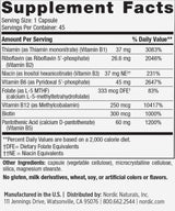 Complexe de vitamine B - 45 capsules