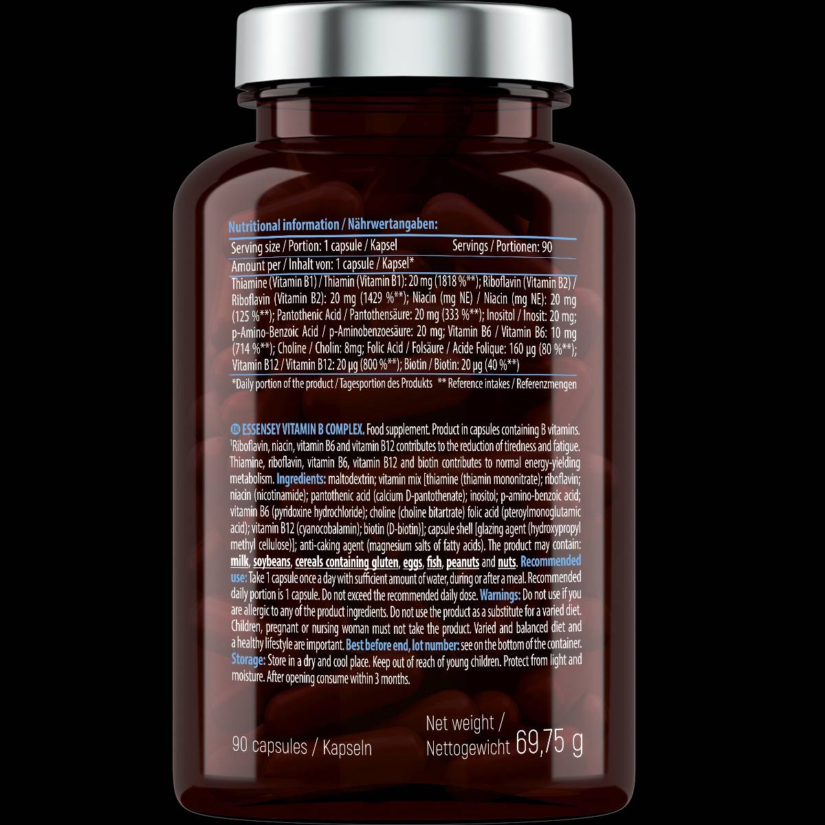 Complexe de vitamine B - 90 capsules