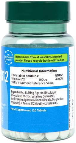 Vitamine B12 100 MCG | Méthylcobalamine - 120 comprimés