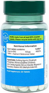 Vitamine B12 100 MCG | Méthylcobalamine - 120 comprimés
