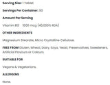 Vitamine B12 1000 mcg - 90 comprimés