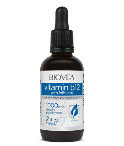 La vitamine B12 et l'acide folique diminue 1000 mcg/60 ml