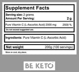 Vitamine C 100% poudre - 200 grammes