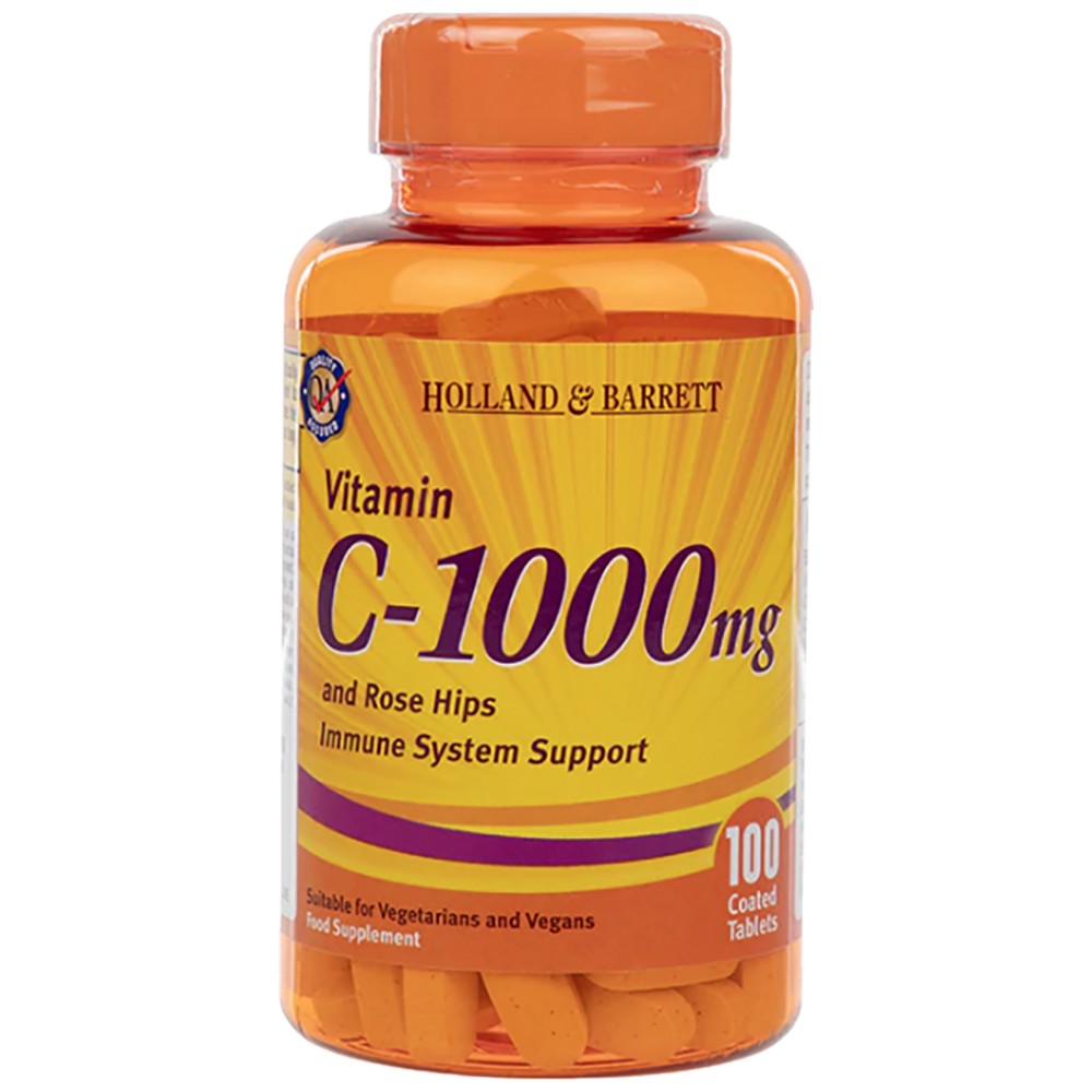 Vitamine C 1000 mg/avec des hanches roses et des bioflavonoïdes - 100 caplets