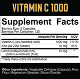 Vitamine C 1000 | avec des bioflavonoïdes en zinc et en agrumes - 240 capsules