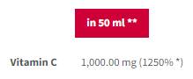 Vitamine C 2000 Shot - 100 ml