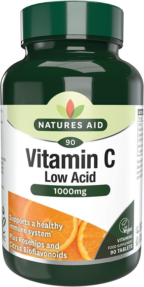 Vitamine C avec une faible acidité (vitamine C faible acide) 1000 mg 90 comprimés naturesaid