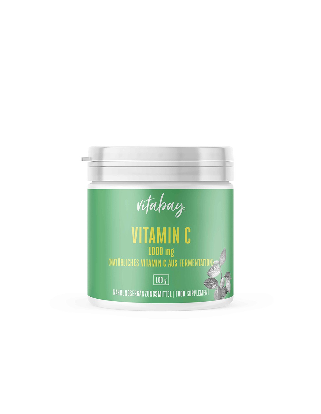 Vitamine C en poudre - Vitamine C 1000 mg (végétalienne), 100 g de poudre <tc>Vitabay</tc>