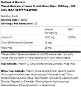 VITAMINE C TIMÉE COMMANDE 1000 mg | Avec des hanches de rose - 120 comprimés