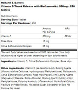 VITAMINE C TIME DE LA VILLAGE 500 mg | Avec des bioflavonoïdes - 250 comprimés