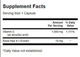 Vitamine C avec des hanches de rose 1000 mg - 30 capsules