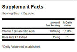 Vitamine C avec des hanches de rose 1000 mg - 90 capsules