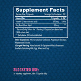 Vitamine C avec des hanches Rose 500 mg/100 Caps.