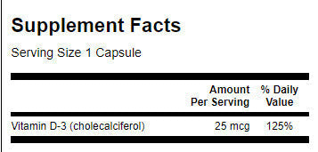Vitamine D 1000 UI - 30 capsules