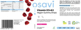 Vitamine D3 400 UI + K2 75 MCG | Gouttes gommeuses végétaliennes - 60 bonbons