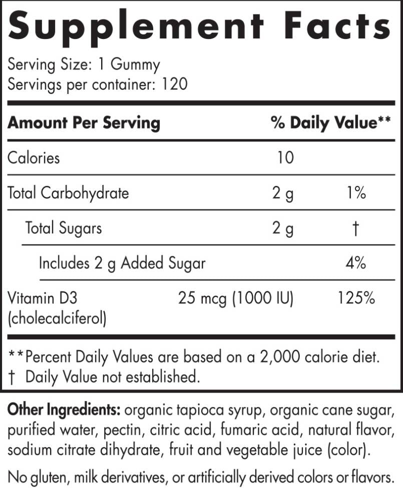 Gummies Vitamin D3 Sport 1000 UI - 120 Gummies