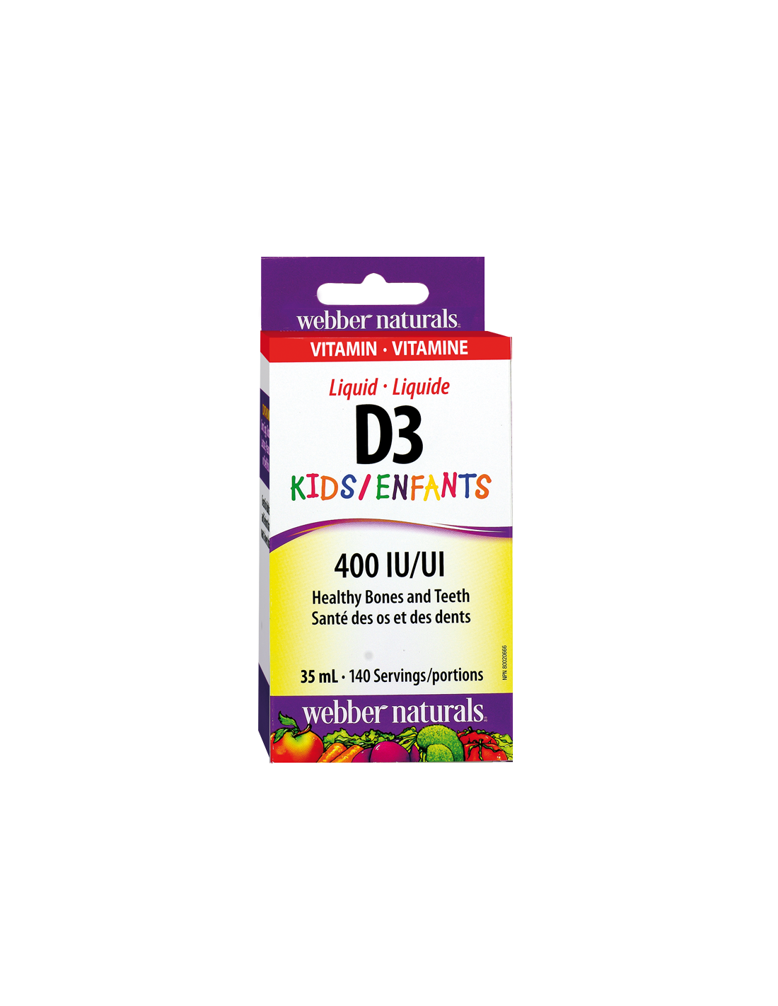 Vitamine D3 enfants/vitamine D3 pour enfants 400 UI x 35 ml/140 doses