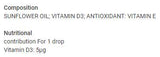 Liquide de vitamine D3 | 200 UI par goutte - 20 ml