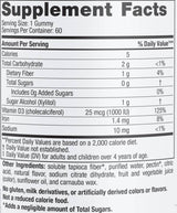 Vitamine D3 Zero Sugar 1000 UI - 60 gummies