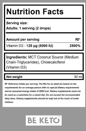 Vitamine D3 en gouttes - 30 ml