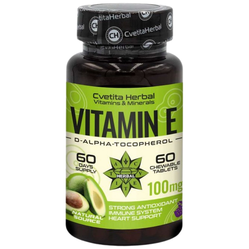 Vitamine E 100 mg - 60 comprimés à croquer