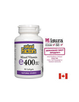 Vitamine E 400 UI · Source naturelle 268 mg - 90 capsules de gel