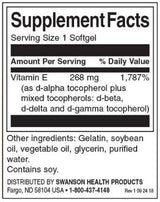 Vitamine E mixte 400 UI - 100 capsules de gel