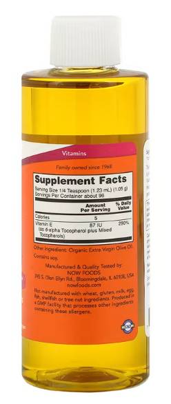 Liquide de la vitamine E-Oil | Tocophérols mélangés - 118 ml