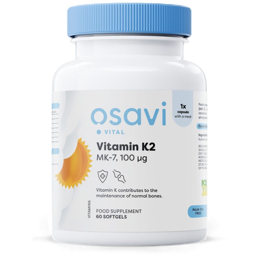 Vitamine K2 MK-7 100 MCG - 60 capsules de gel