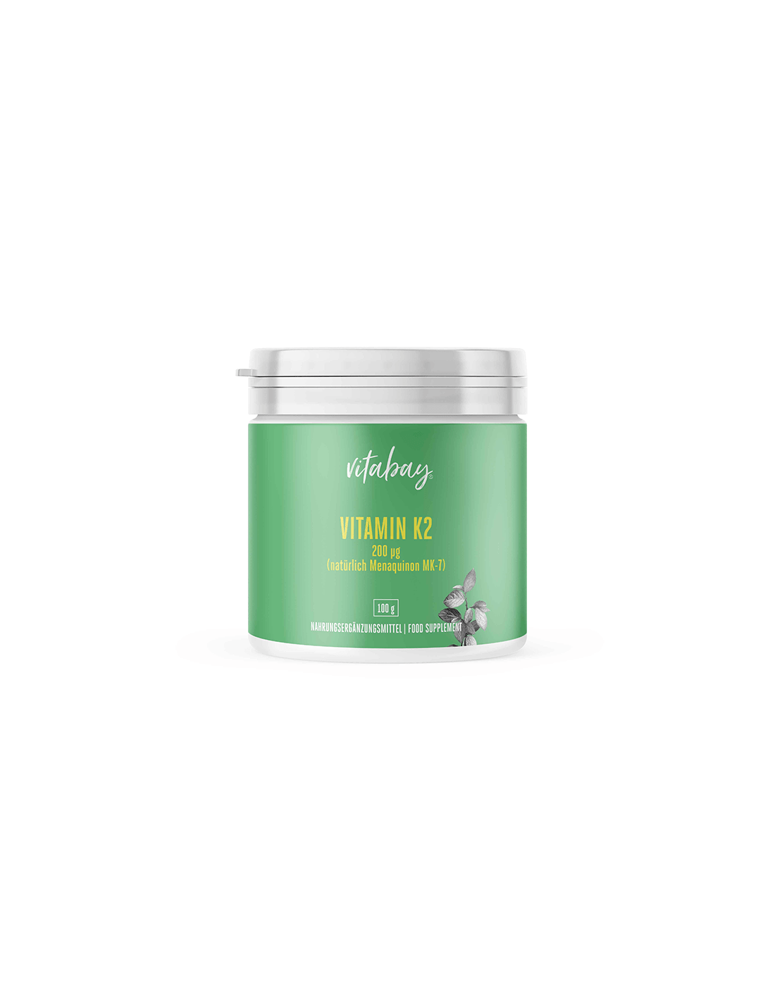 Vitamine K2 (Natürlich Menaquinon MK-7)/Vitamin K2 (Natural Menaquinon MK-7), 200 µg/poudre, 100 g