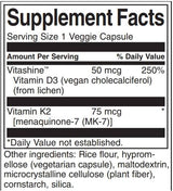 Vitamines D3 et K2 60 capsules