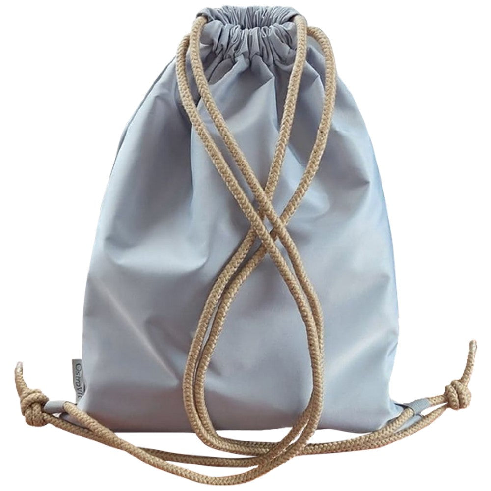 Sac à dos à cordes épaisses étanche | Sac étanche avec des liens épais - gris 50 x 39 cm