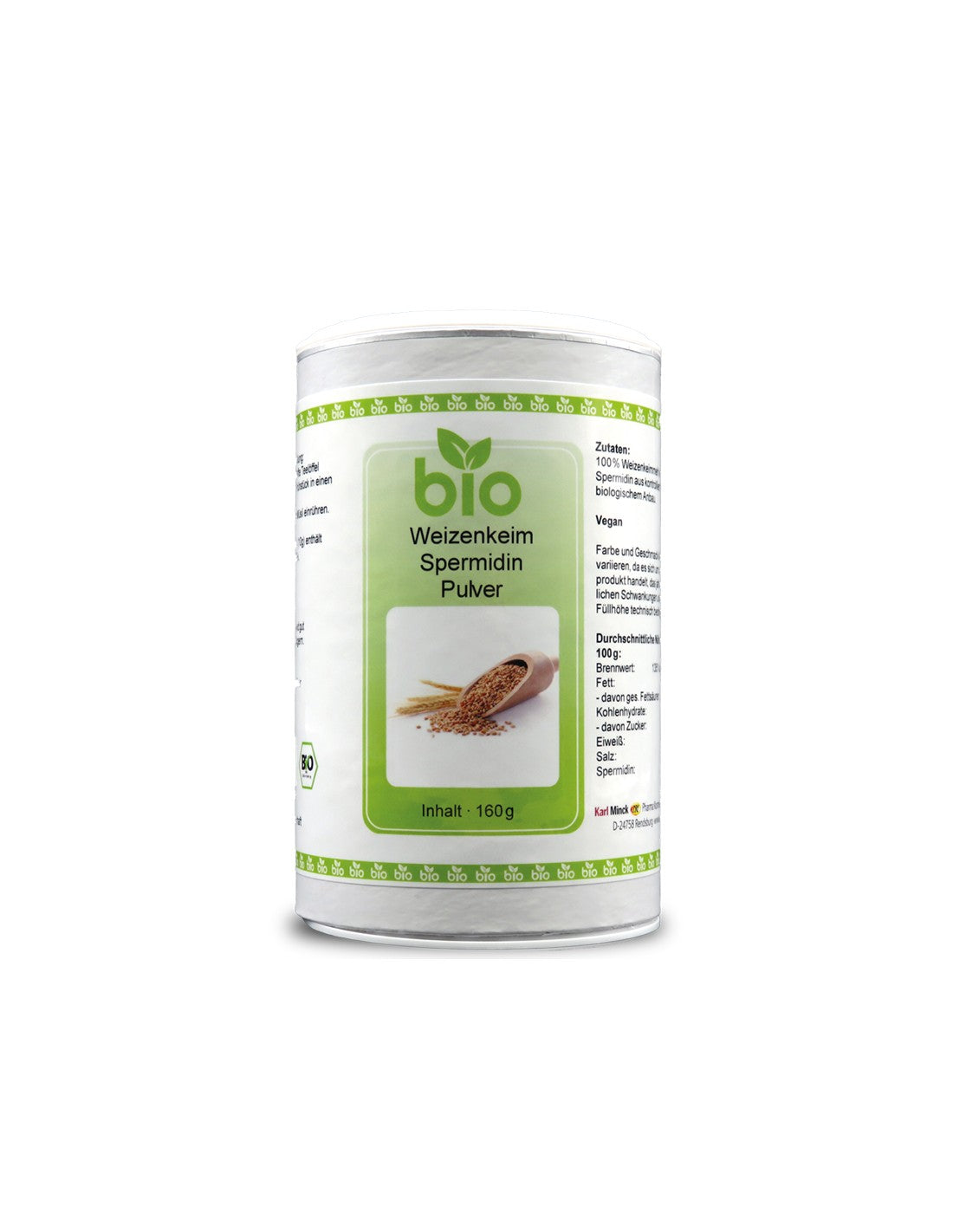 Weizenkeim Spermidin Pulver - Poudre de spermidine de germe de blé, 160 g <tc>Karl Minck</tc>