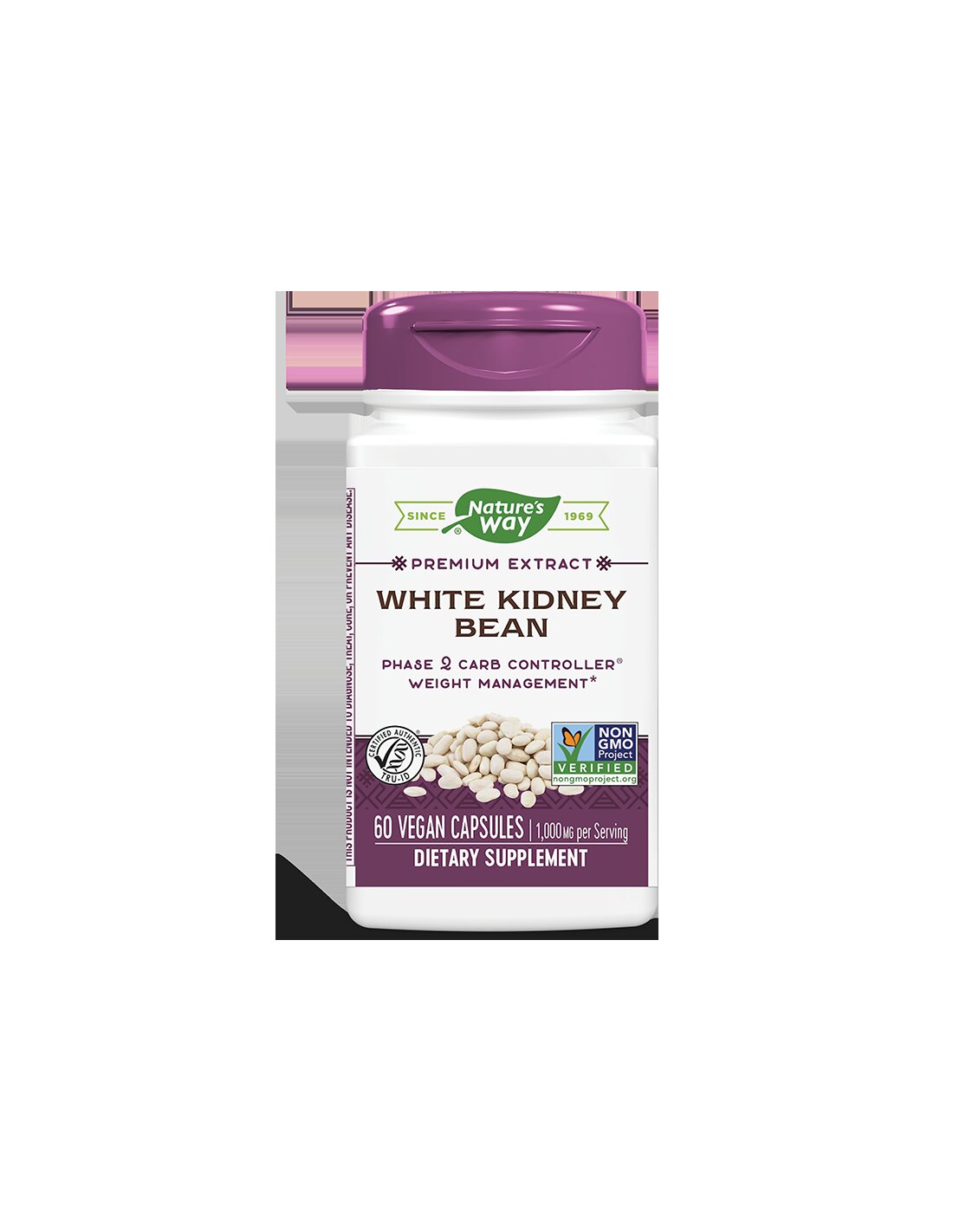 Haricot rénal blanc 500 mg x 60 capsules de la nature