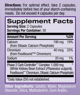 Interception de glucides de haricots rénaux blancs/60 casquettes