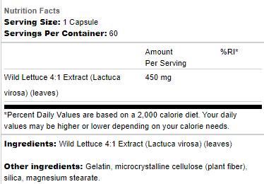 Laitue sauvage 450 mg 60 capsules