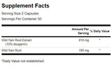 Racine d'igname sauvage 405 mg - 100 capsules