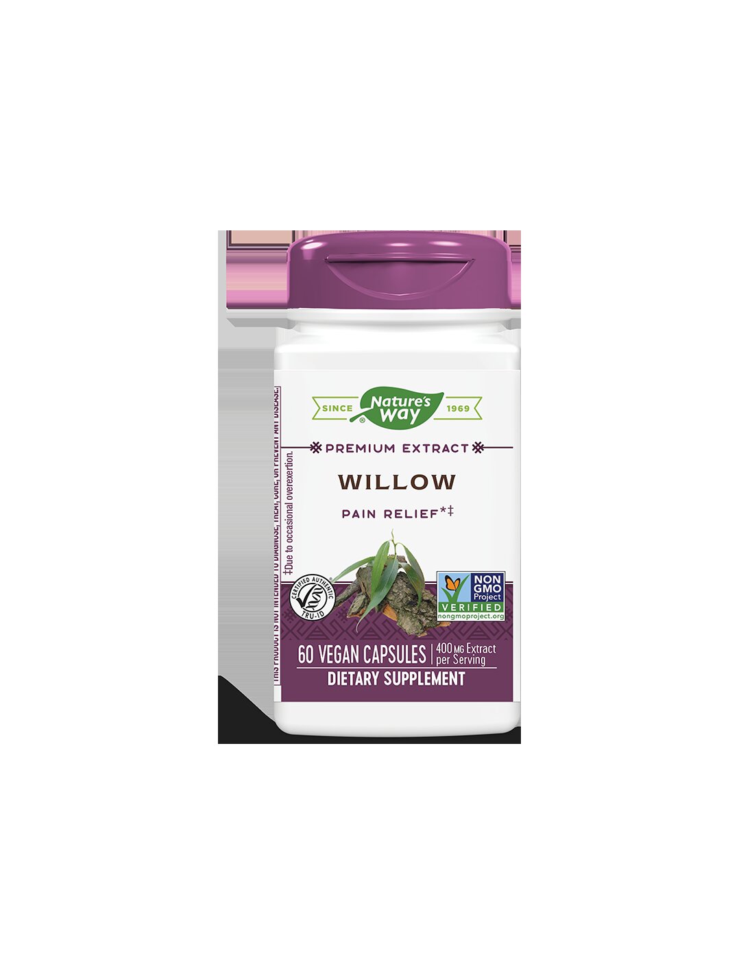 Willow/White Willow 400 mg x 60 Capsules Nature's Way