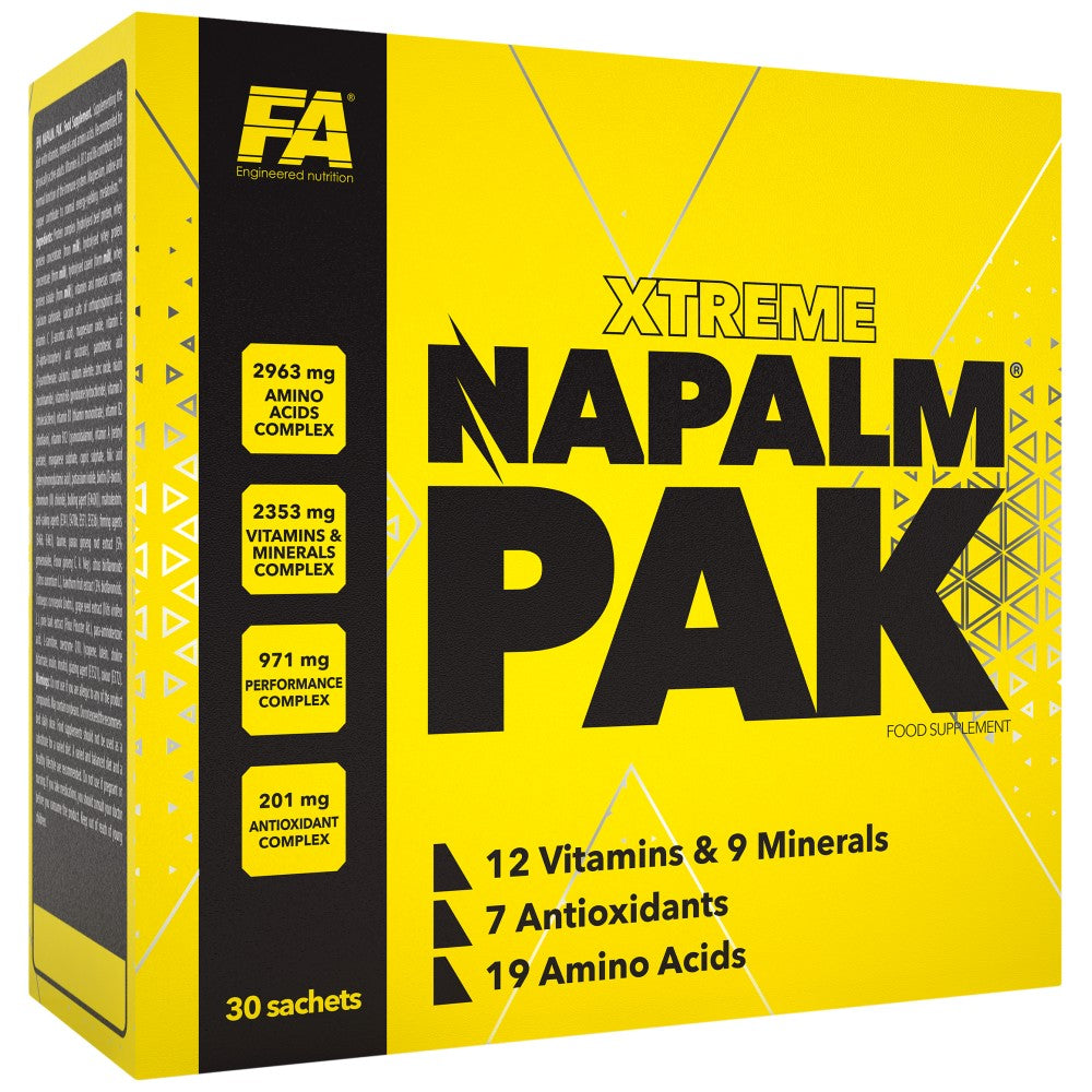 Xtreme napalm pak | Vitamines complètes, minéraux et formules antioxydantes - 30 paquets