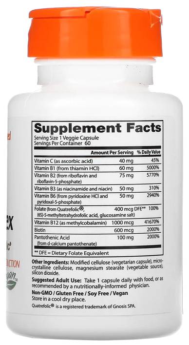 Meilleur complexe B entièrement actif | avec Quatrefolic® - 60 capsules